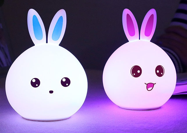 HuggNest™ Cute Rabbit Squishy Night Light - Gentle Glow of Comfort & Charm 🐰
