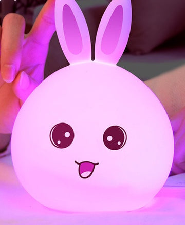 HuggNest™ Cute Rabbit Squishy Night Light - Gentle Glow of Comfort & Charm 🐰