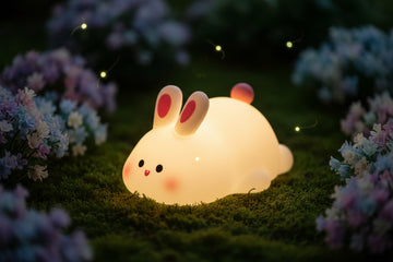 HuggNest™ Lying Bunny Squishy Night Light -  Gentle Glow with Irresistible Charm 🐰