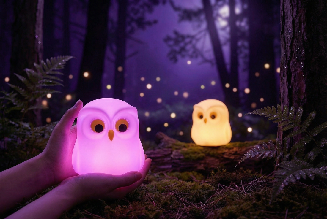 HuggNest™  Cute Owl Squishy Night Light - Gentle Glow with Wise & Cozy Charm🦉