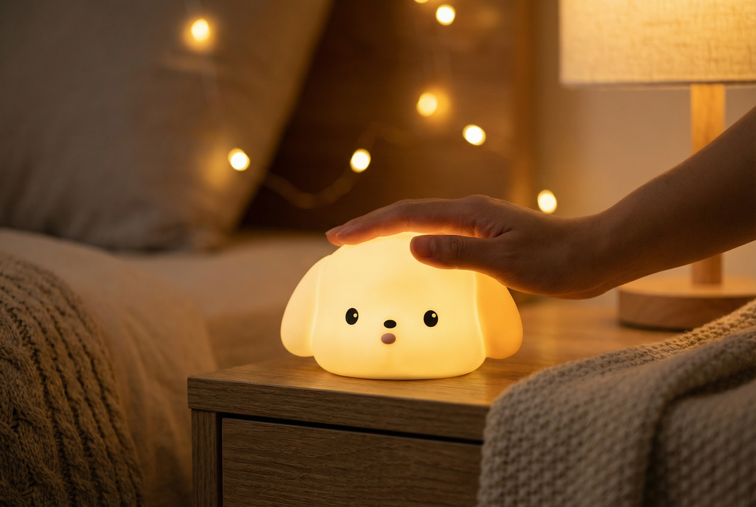 HuggNest™  Small Dog Squishy Pat Night Light - Gentle Glow with Puppy Charm 🐶