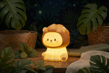 HuggNest™ Cute Lion Squishy Night Light - Gentle Glow with Brave Little Lion Charm 🦁