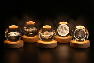 Galaxy Crystal Ball Night Light - Warm Glow of Wonder & Romance✨