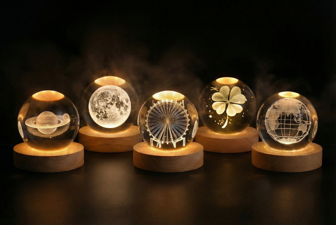 Galaxy Crystal Ball Night Light - Warm Glow of Wonder & Romance✨