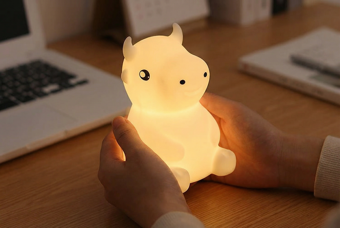 HuggNest™Little Cow Squishy Night Light - Gentle Glow with Farm-Fresh Charm 🐄