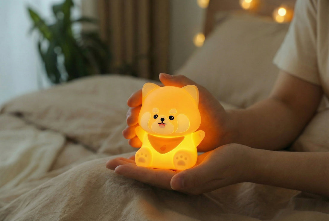 NEW HuggNest™ Red Panda Squishy Night Light - Gentle Glow with Bamboo Forest Charm ฅ՞•ﻌ•՞ฅ