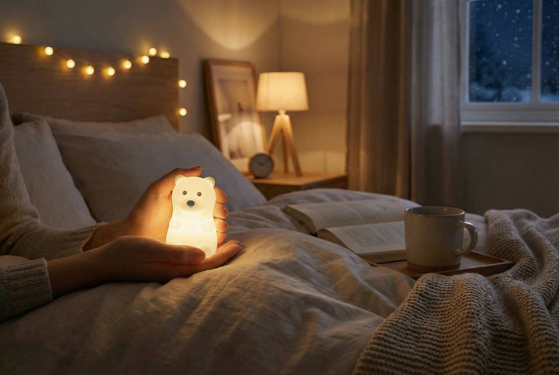 HuggNest™ Cute Polar Bear Squishy Night Light - Gentle Glow with Arctic Cuteness🐻‍❄️