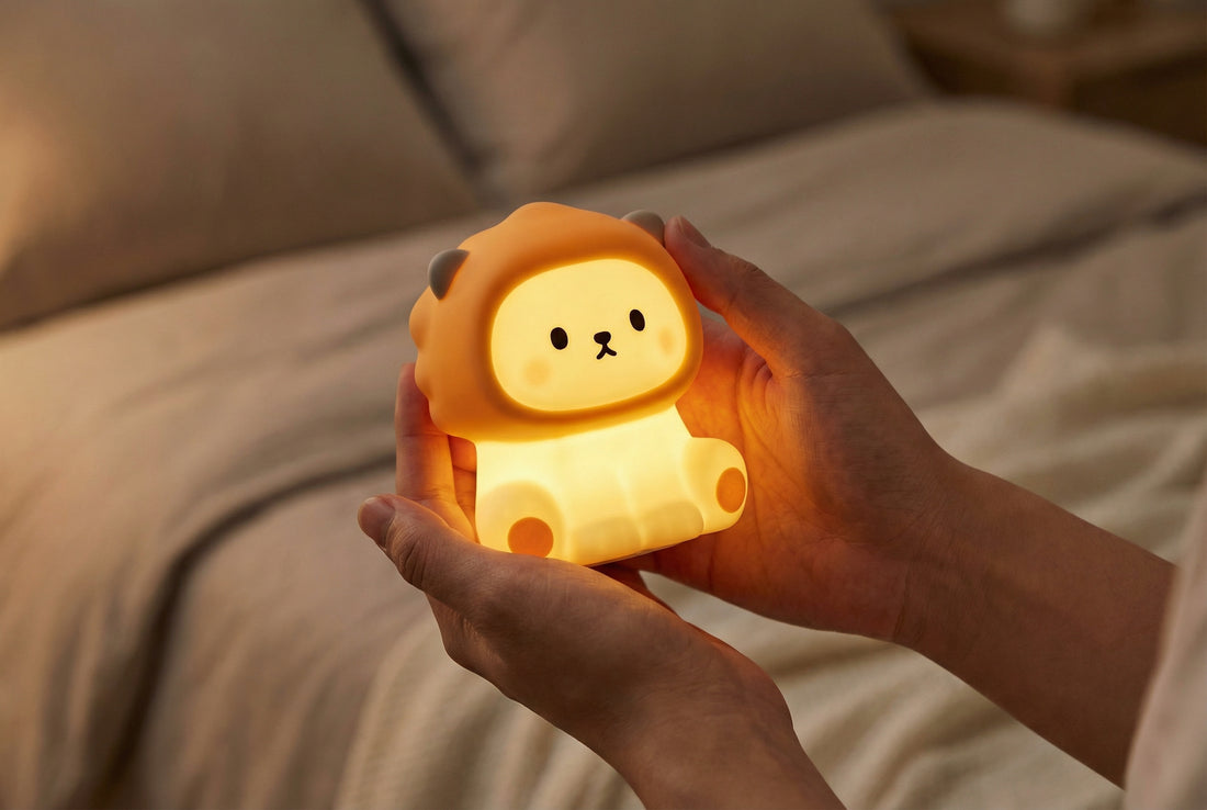 HuggNest™ Cute Lion Squishy Night Light - Gentle Glow with Brave Little Lion Charm 🦁