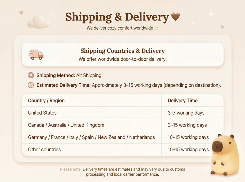 Shipping info