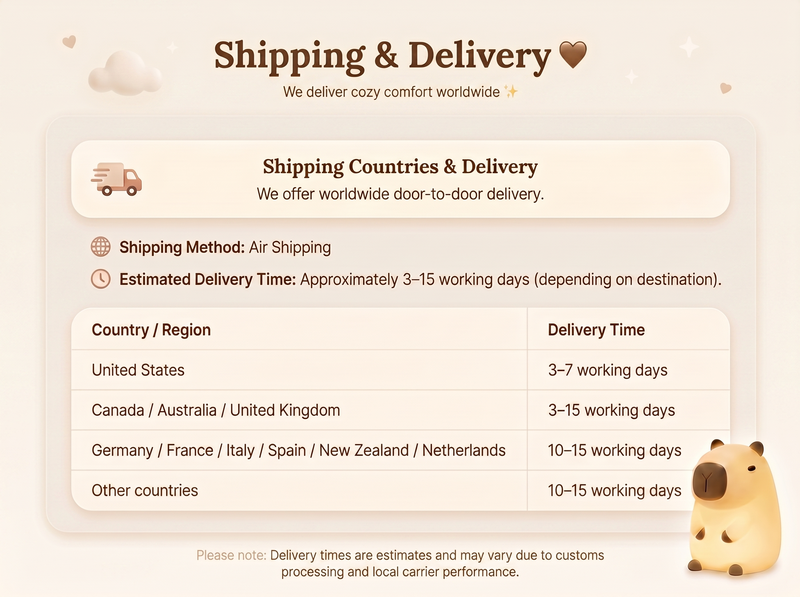 Shipping info