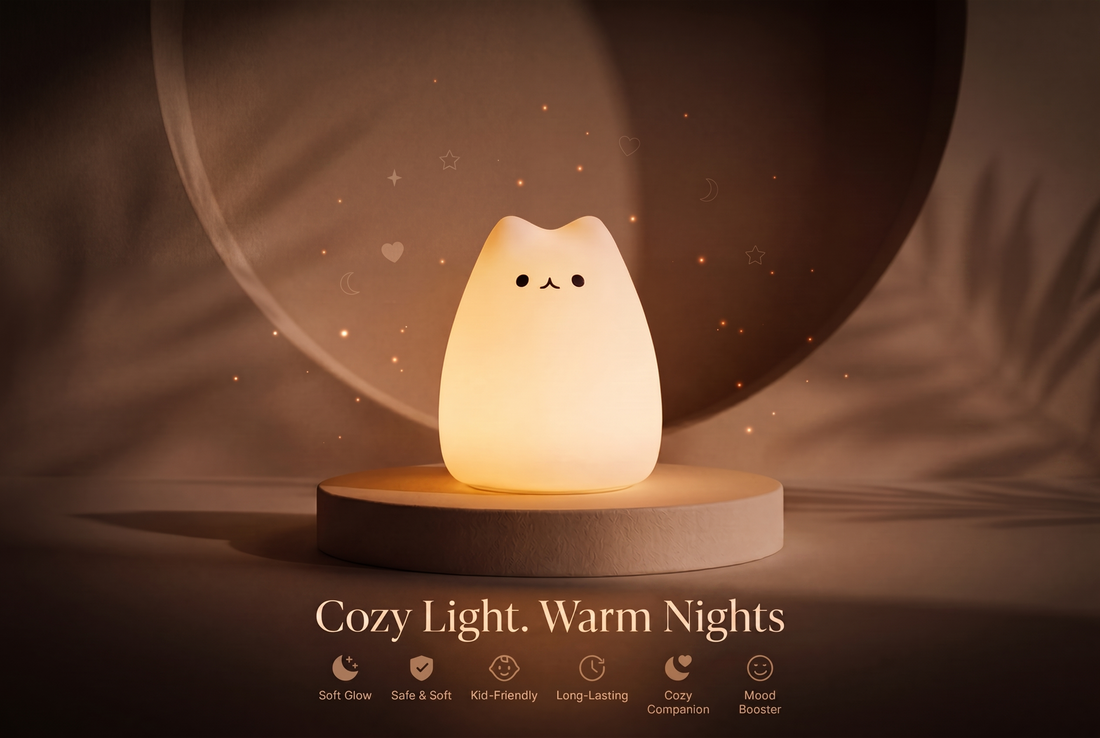 HuggNest™ Stretchy Cat Squishy Night Light 🐱